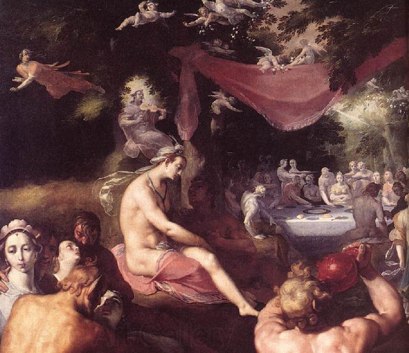 CORNELIS VAN HAARLEM The Wedding of Peleus and Thetis (detail) dfg Spain oil painting art